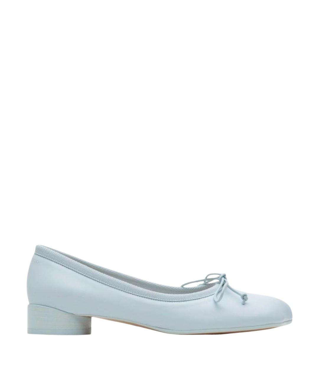 MM6 MAISON MARGIELA Голубые кожаные туфли, фото 1