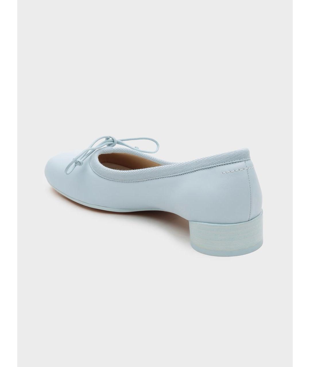 MM6 MAISON MARGIELA Голубые кожаные туфли, фото 3