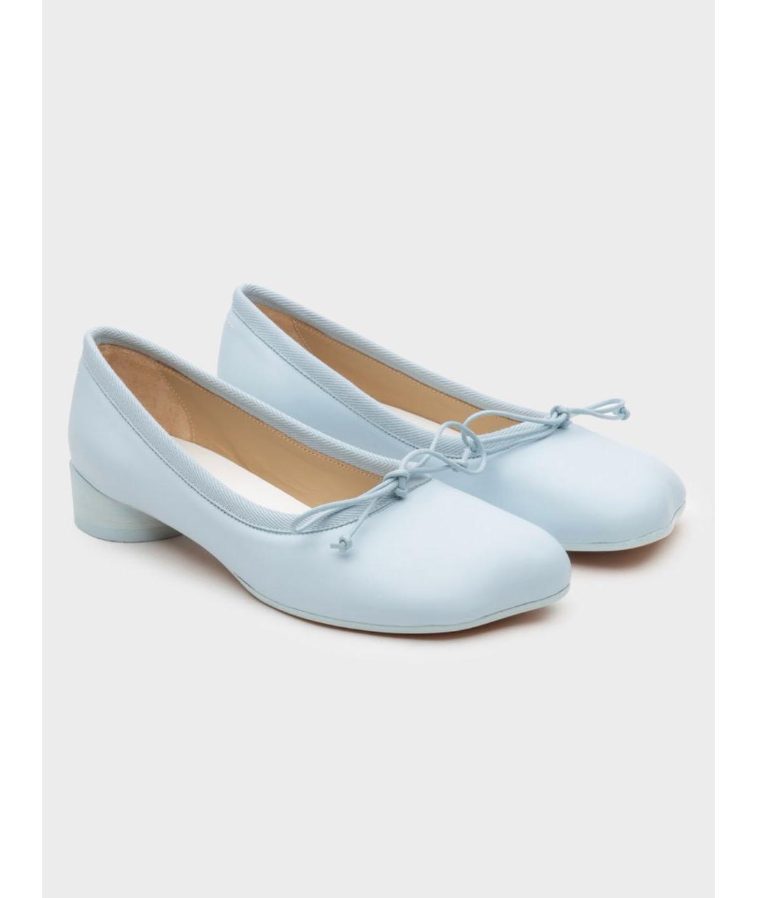 MM6 MAISON MARGIELA Голубые кожаные туфли, фото 2