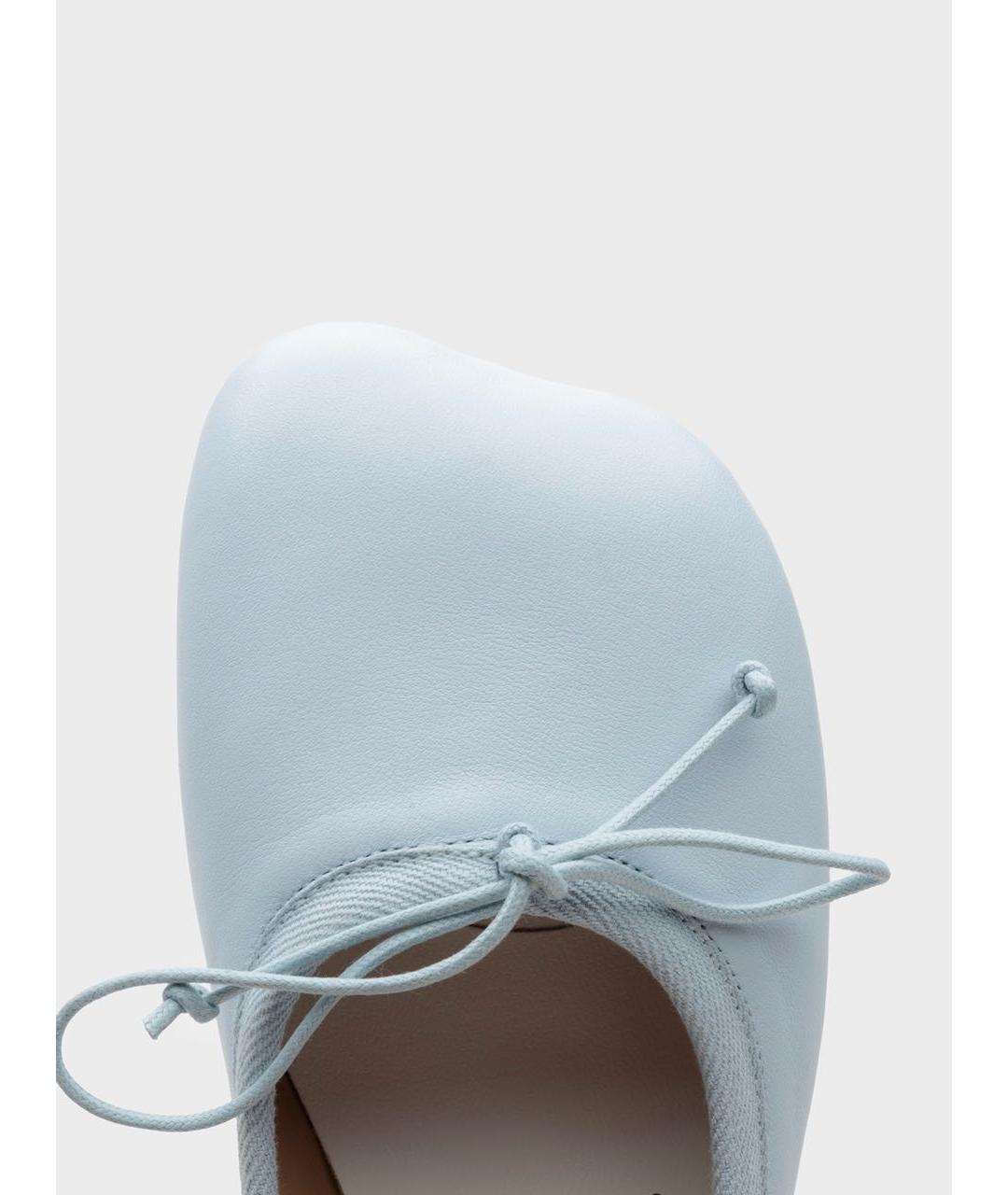 MM6 MAISON MARGIELA Голубые кожаные туфли, фото 4