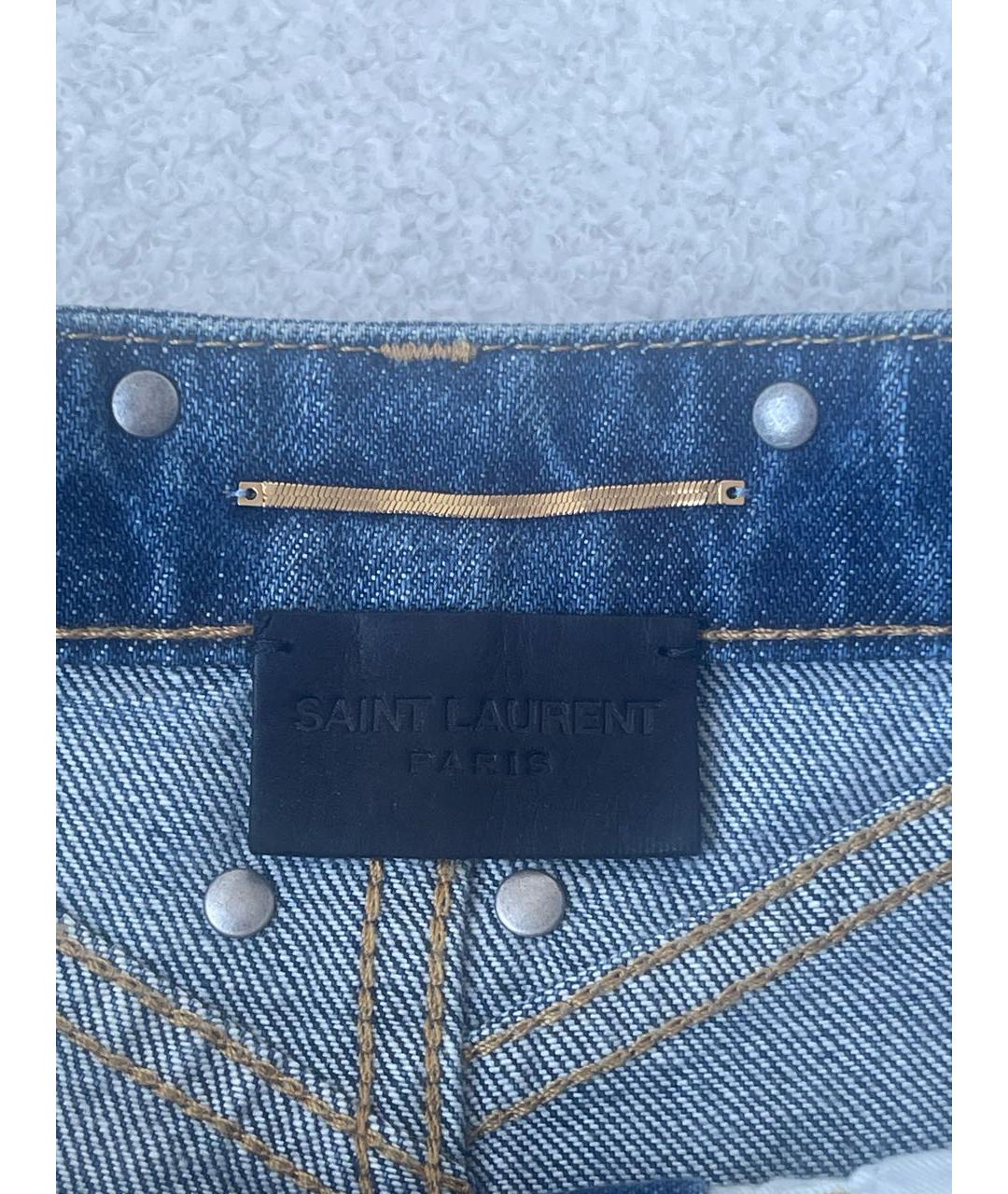 SAINT LAURENT Голубые шорты, фото 3