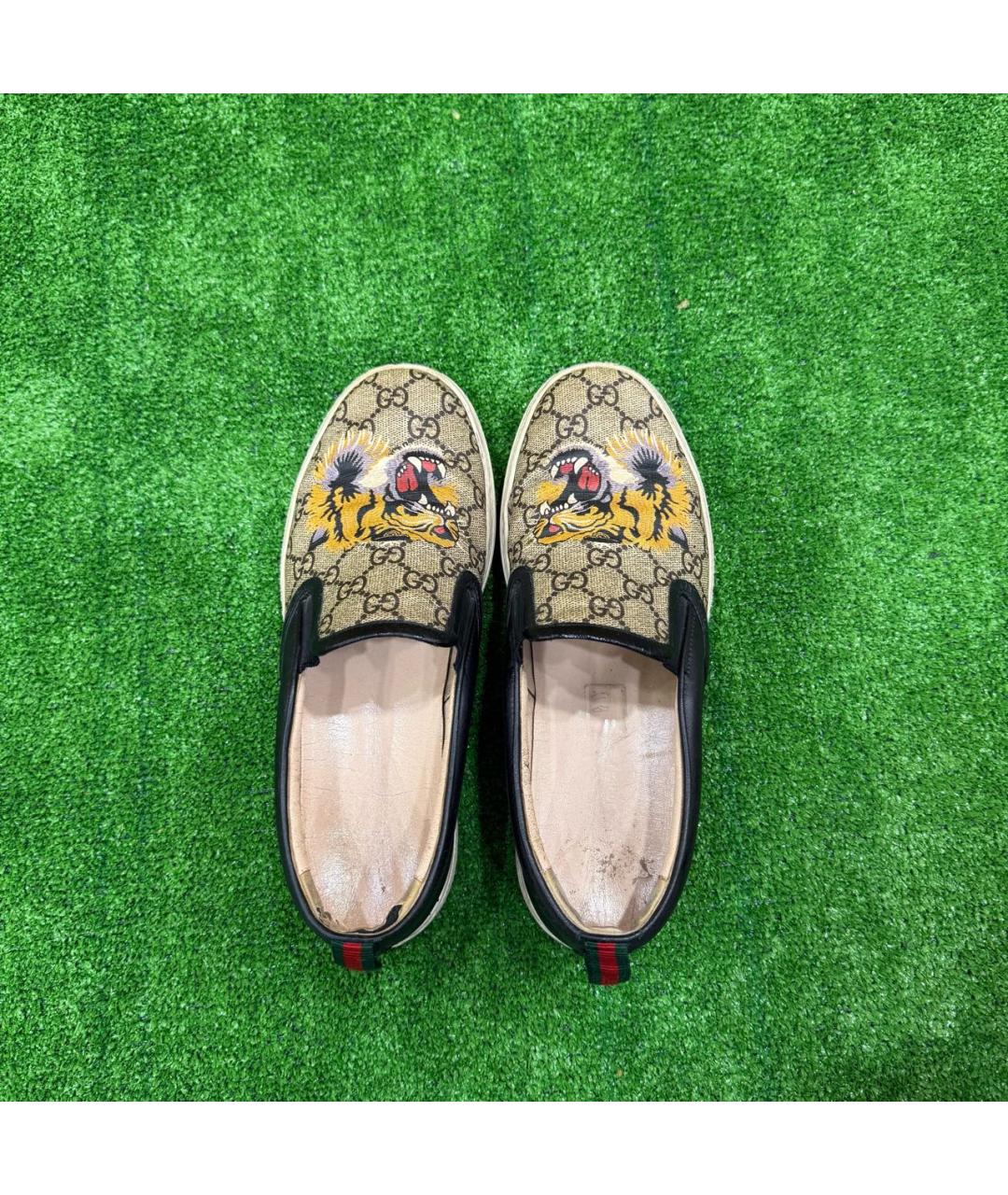 GUCCI Бежевые слипоны, фото 3