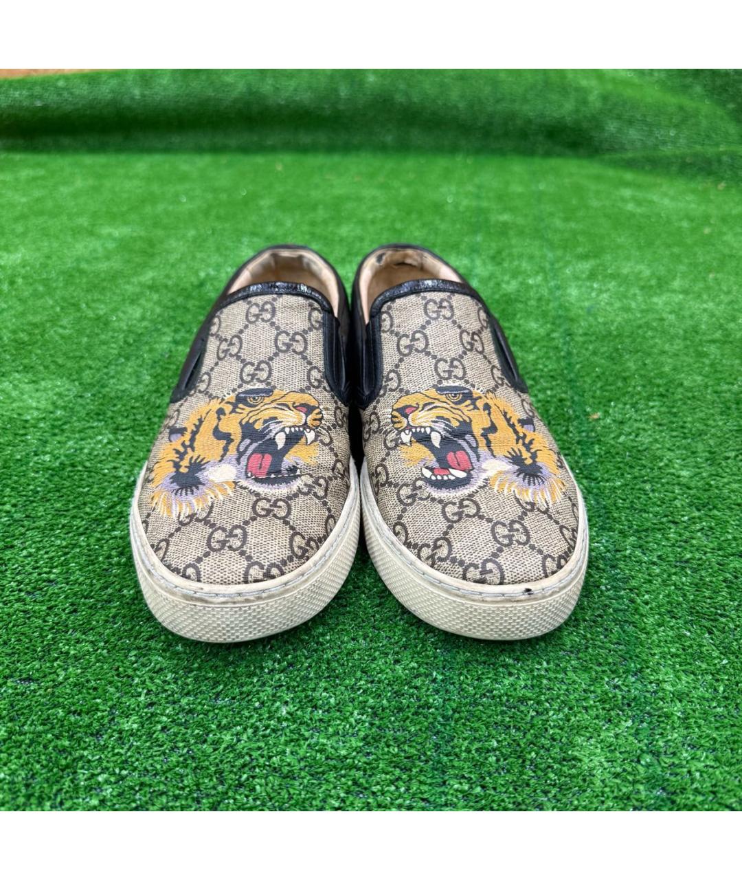 GUCCI Бежевые слипоны, фото 2