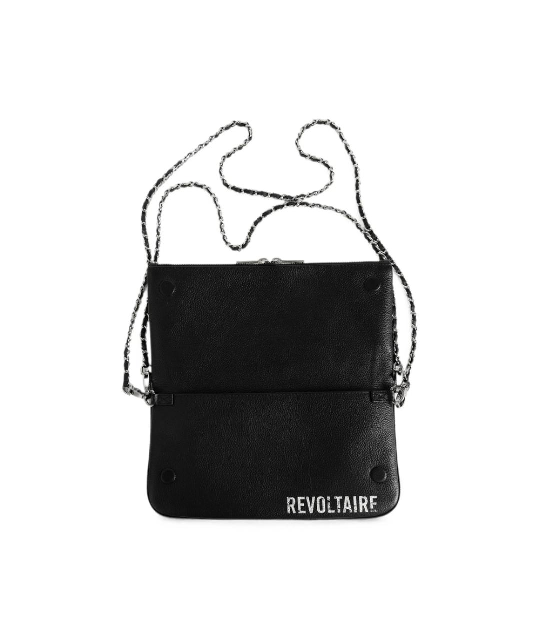 ZADIG & VOLTAIRE Черная кожаная сумка через плечо, фото 3