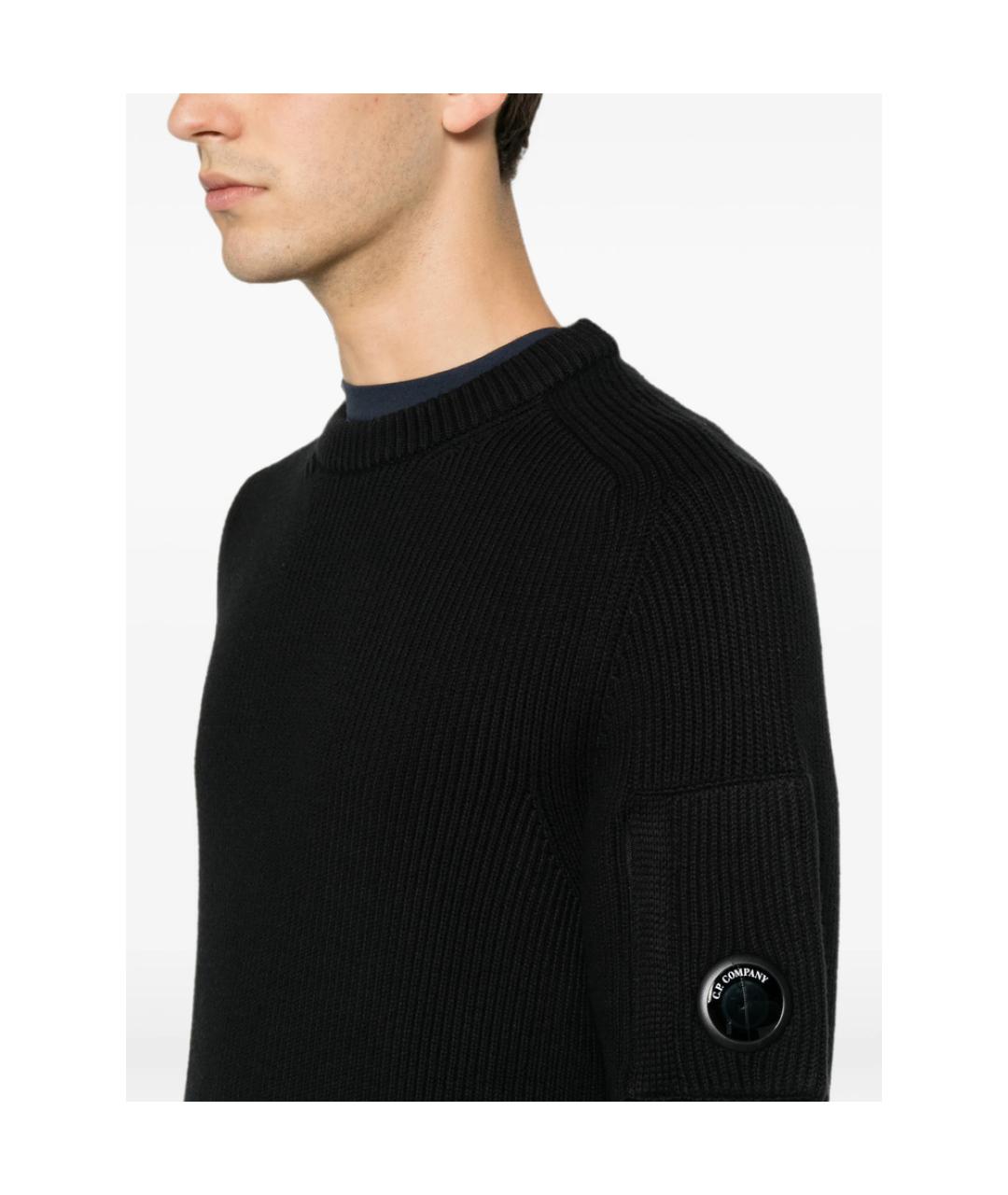 CP COMPANY Черный хлопковый джемпер / свитер, фото 3