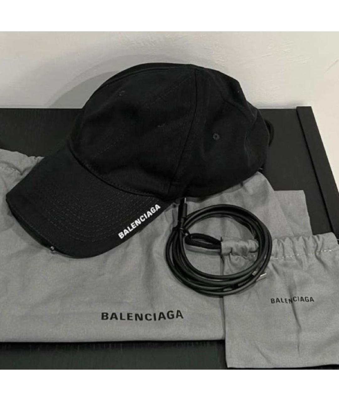 BALENCIAGA Черная хлопковая кепка/бейсболка, фото 4