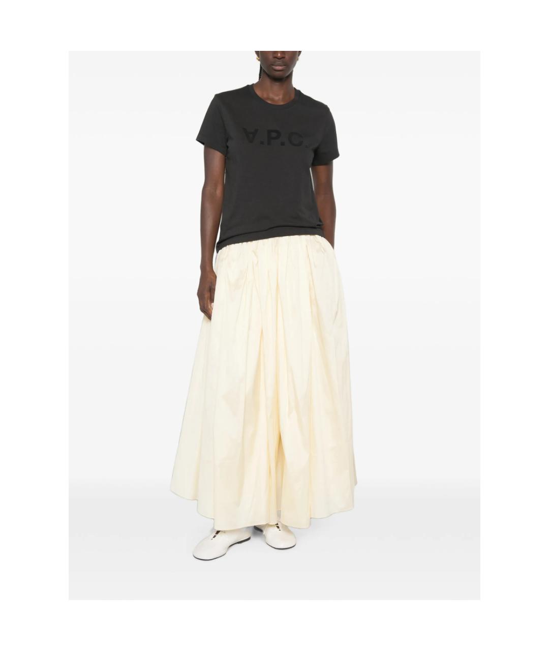 A.P.C. Черная хлопковая футболка, фото 4
