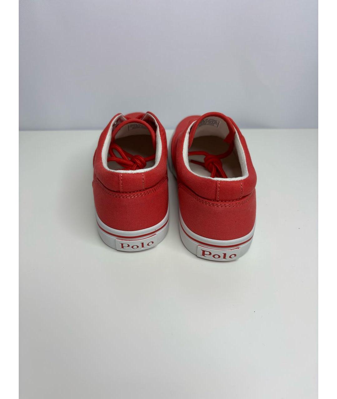 POLO RALPH LAUREN Красные текстильные кеды, фото 3