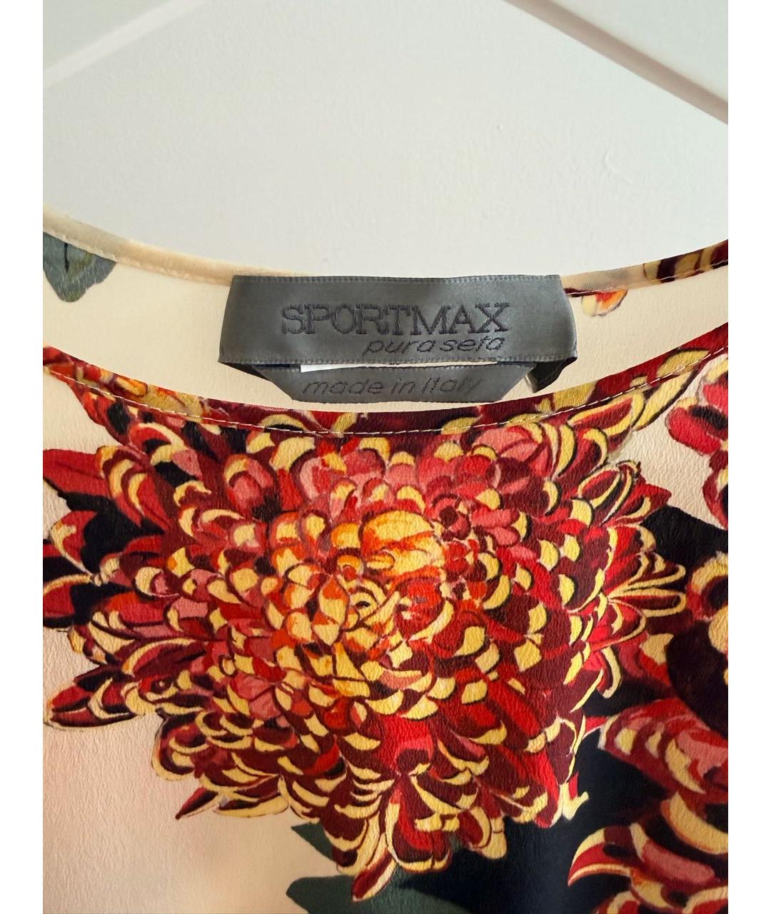 SPORTMAX Мульти шелковая блузы, фото 4