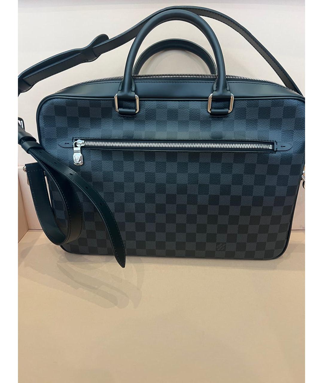 LOUIS VUITTON Антрацитовый портфель, фото 3