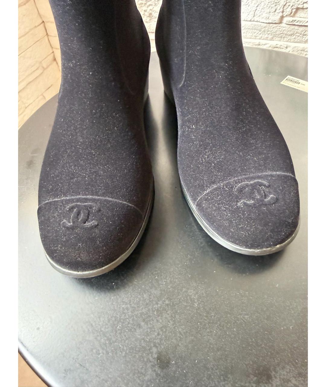 CHANEL Черные резиновые сапоги, фото 3