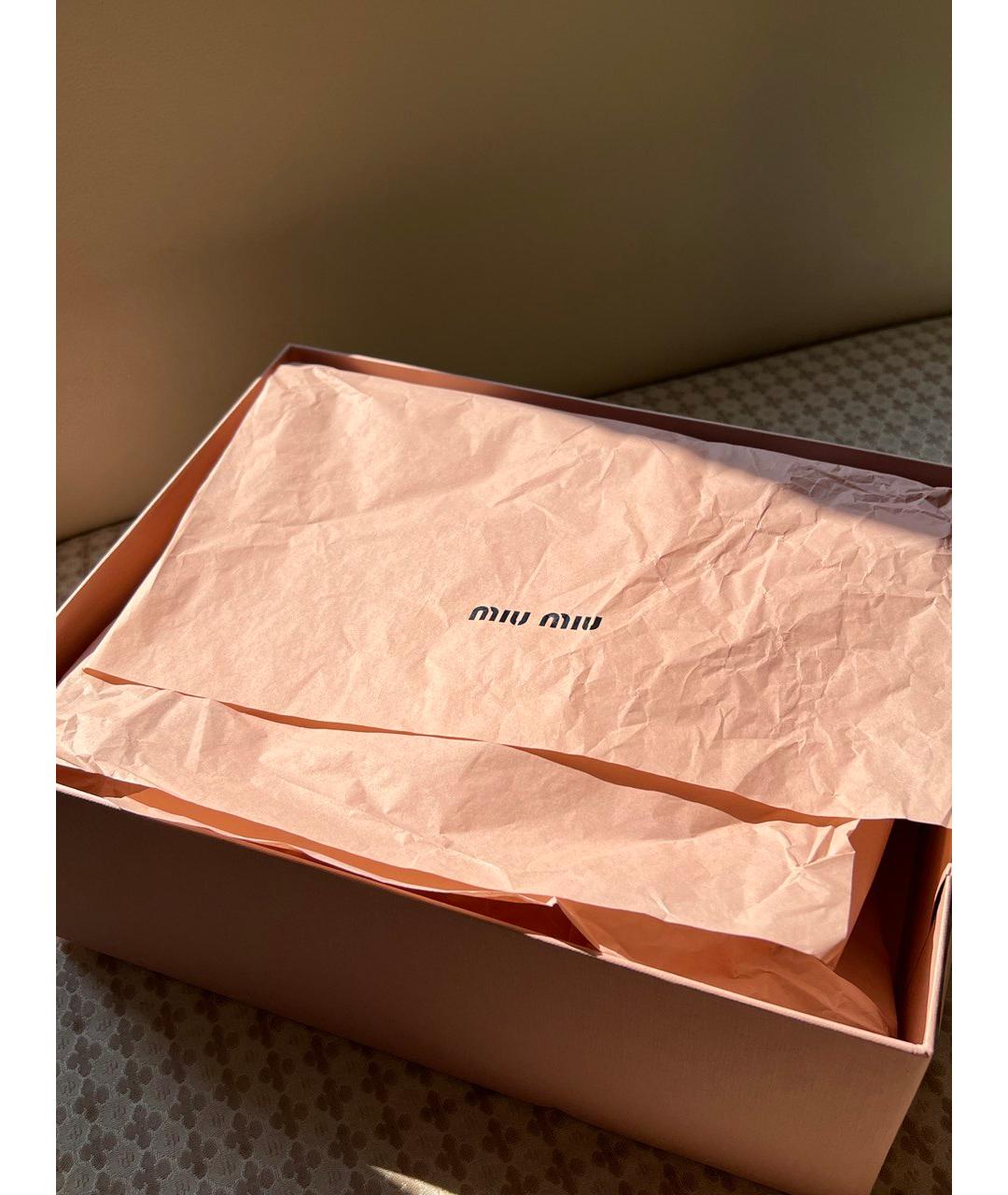 MIU MIU Розовые резиновые мюли, фото 5
