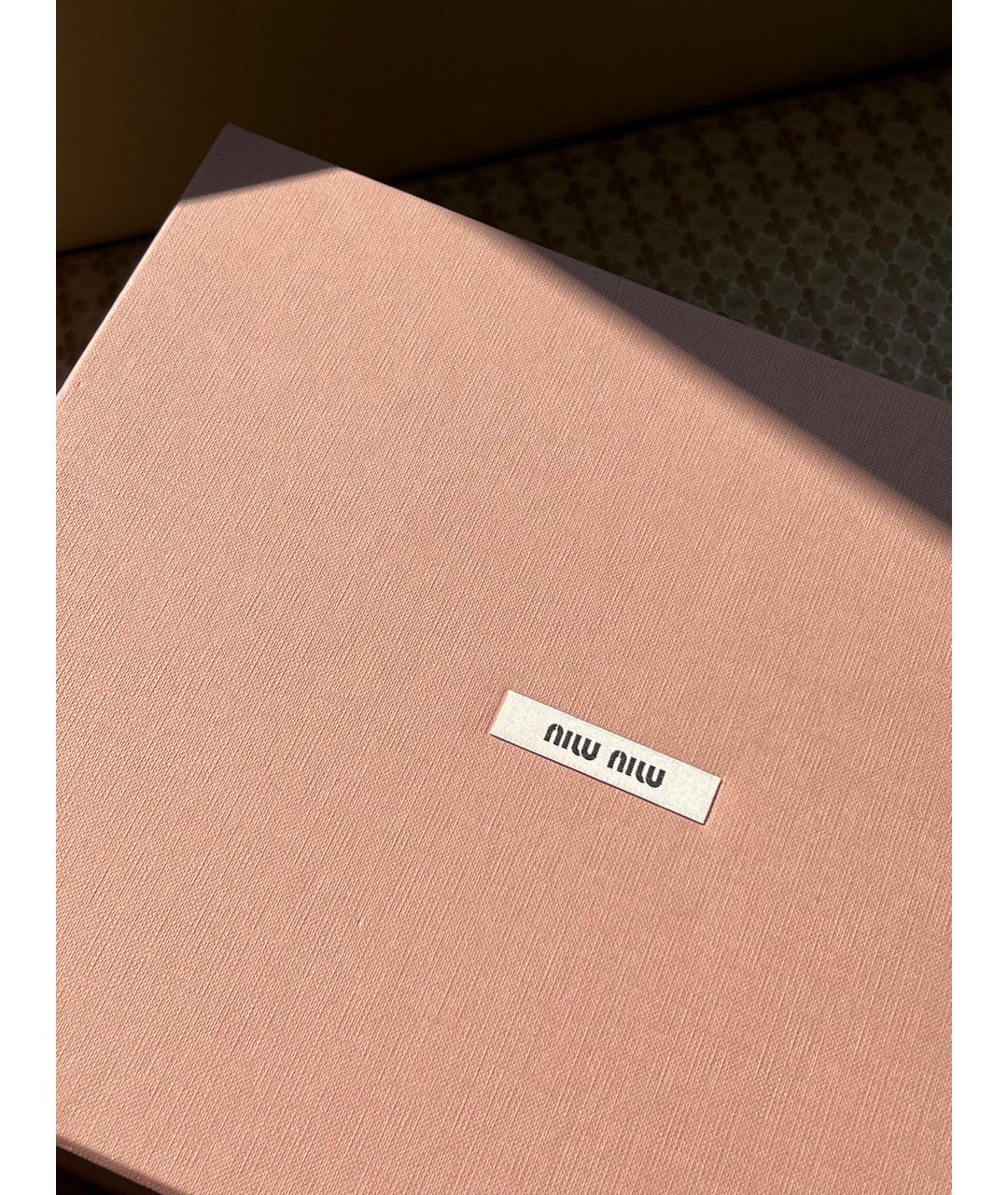 MIU MIU Розовые резиновые мюли, фото 6