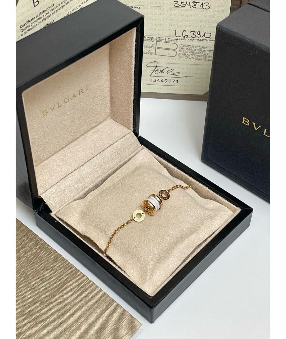BVLGARI Белый браслет из розового золота, фото 2