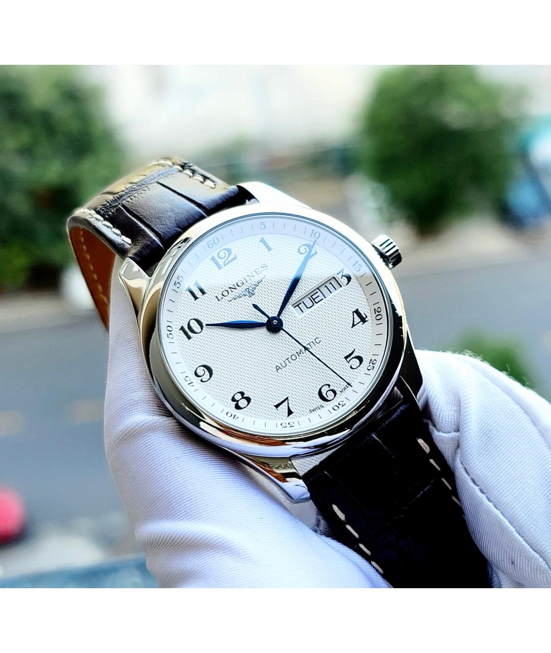 LONGINES Серебряные стальные часы, фото 4