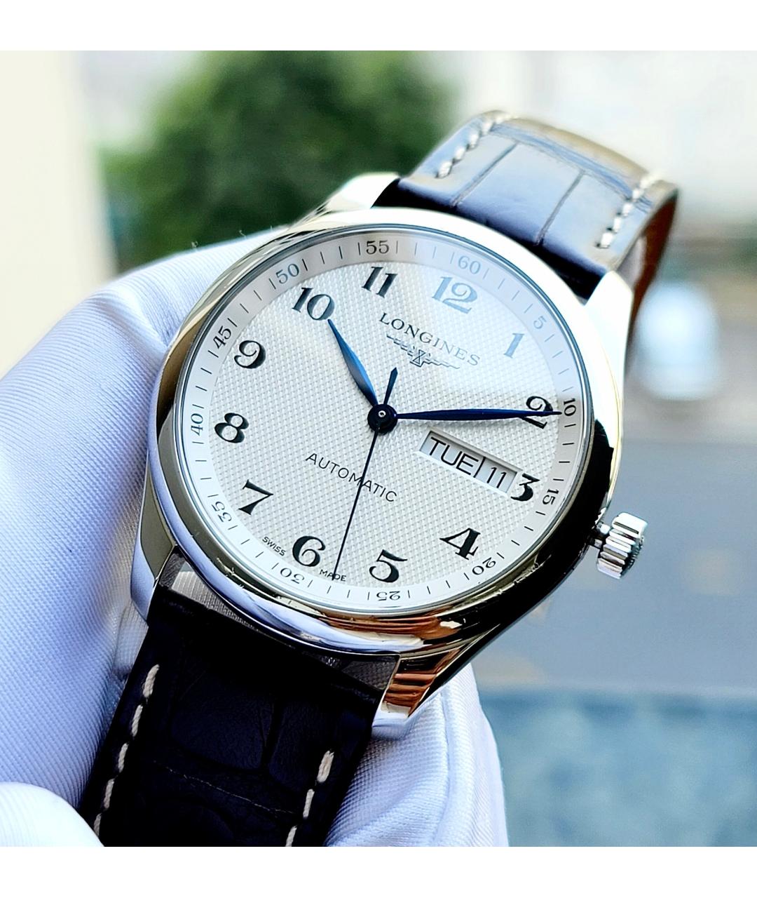 LONGINES Серебряные стальные часы, фото 3
