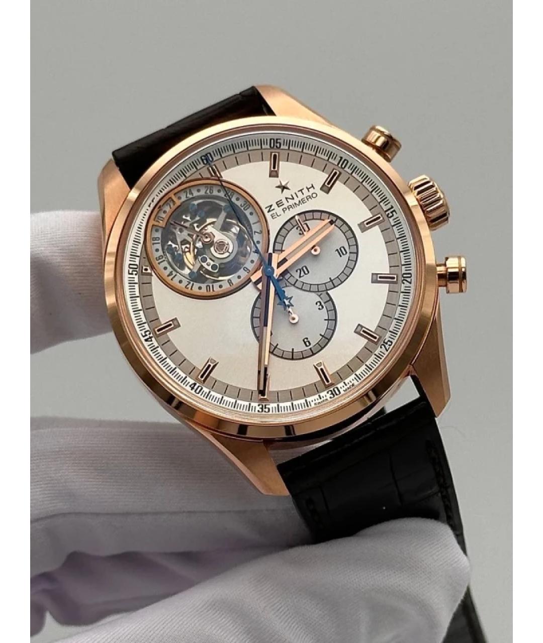 ZENITH Серебряные часы из розового золота, фото 4