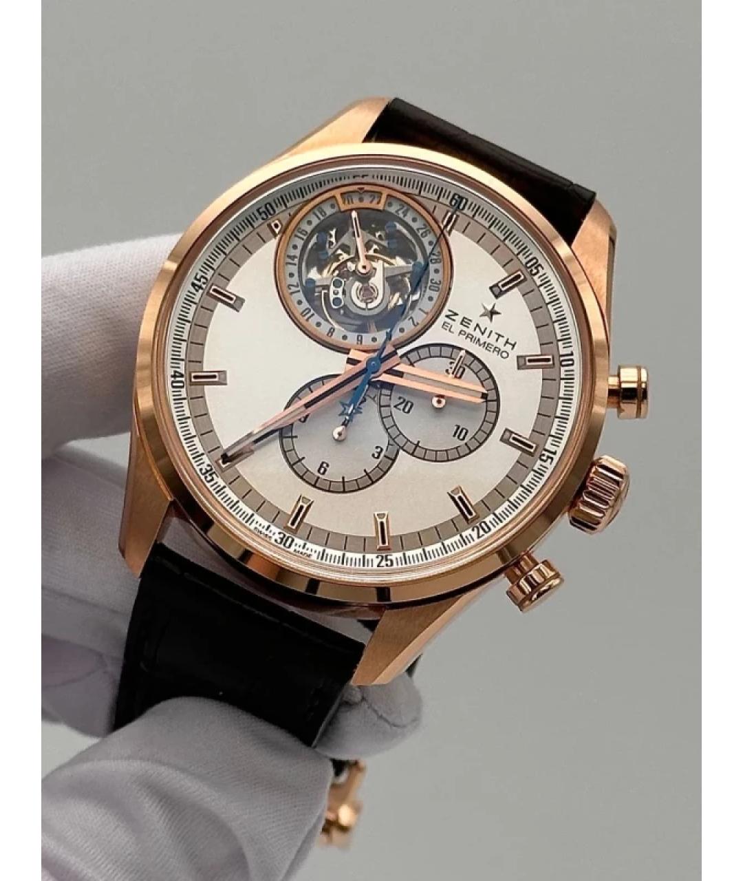 ZENITH Серебряные часы из розового золота, фото 3