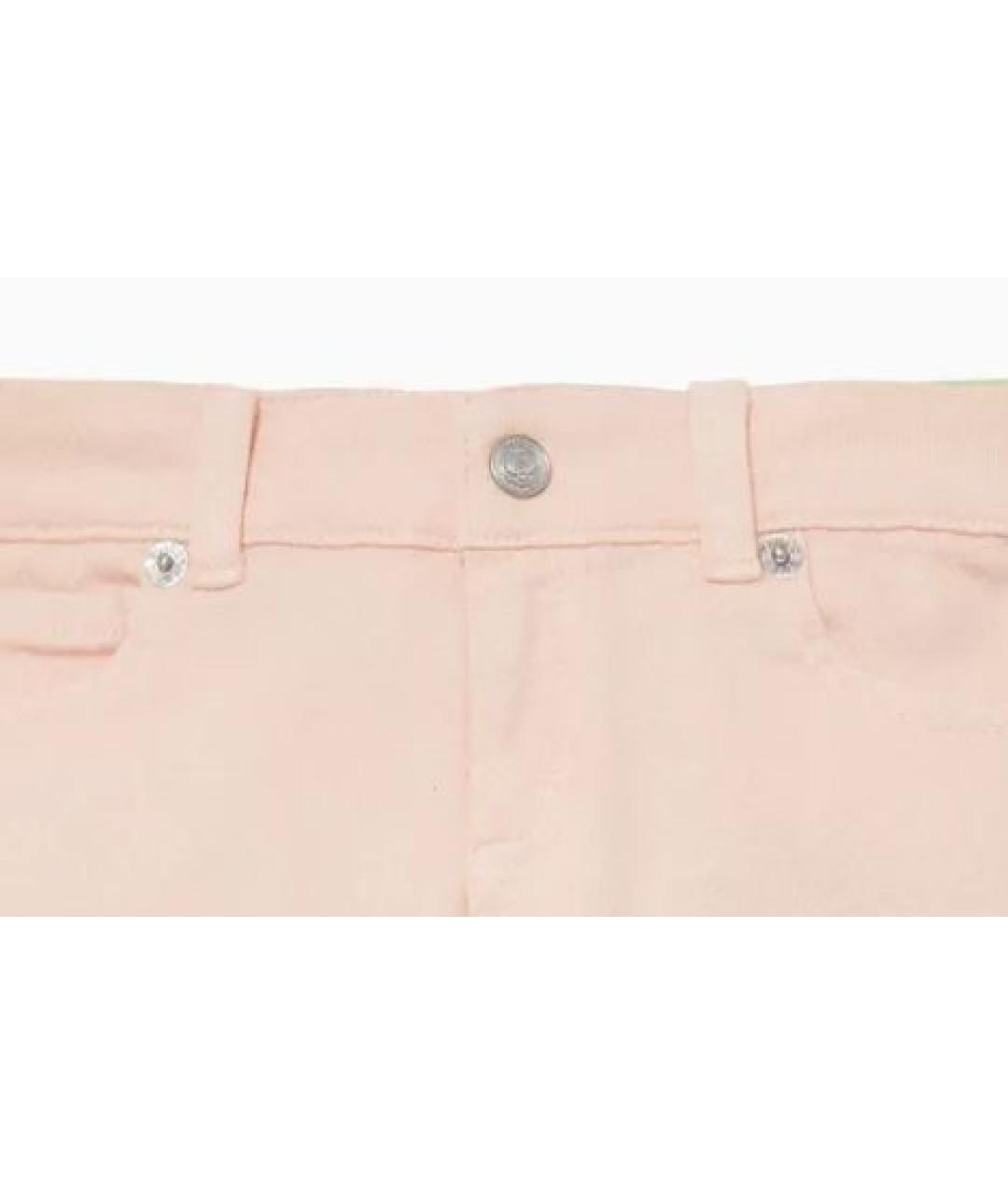 KENZO Розовые хлопковые детские джинсы, фото 3
