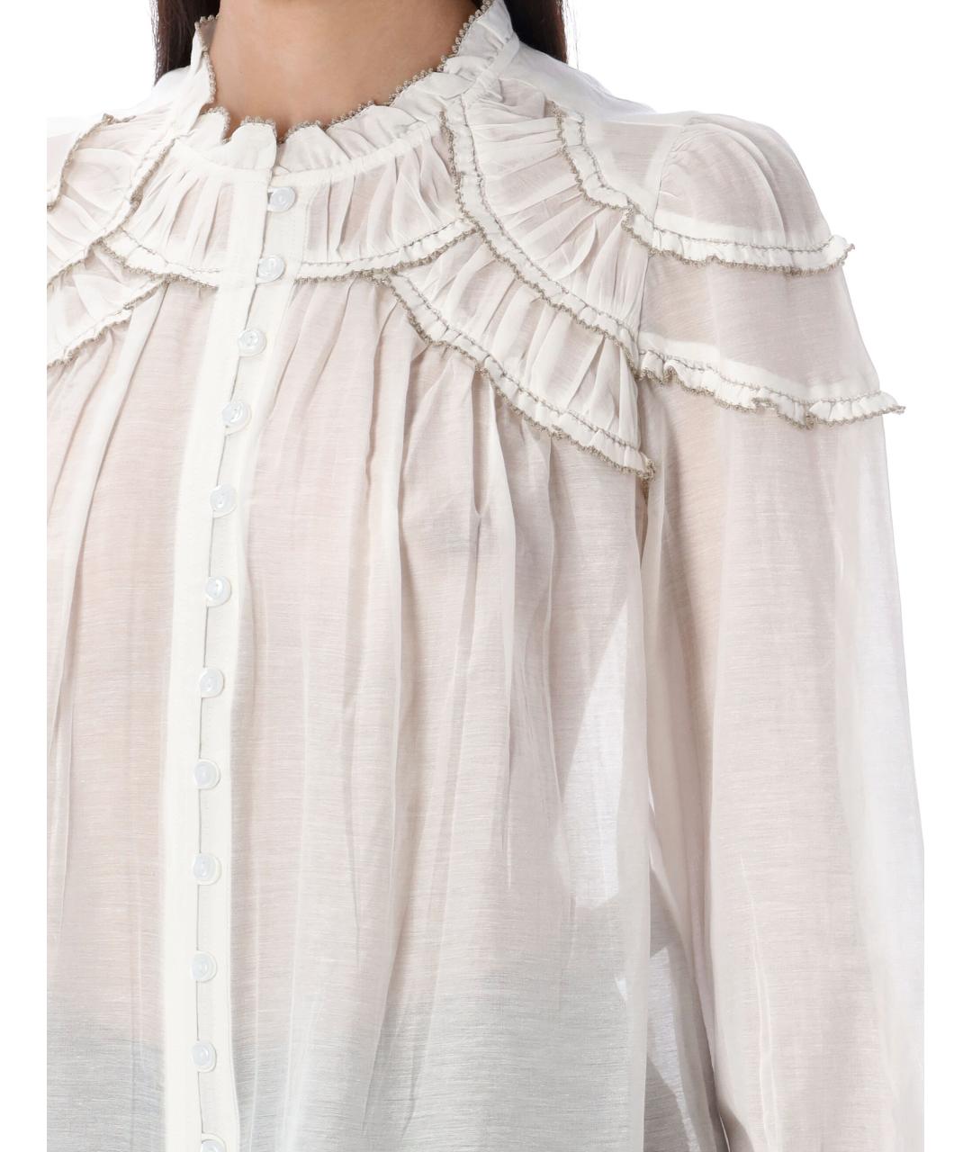 ISABEL MARANT ETOILE Белая хлопковая рубашка, фото 3
