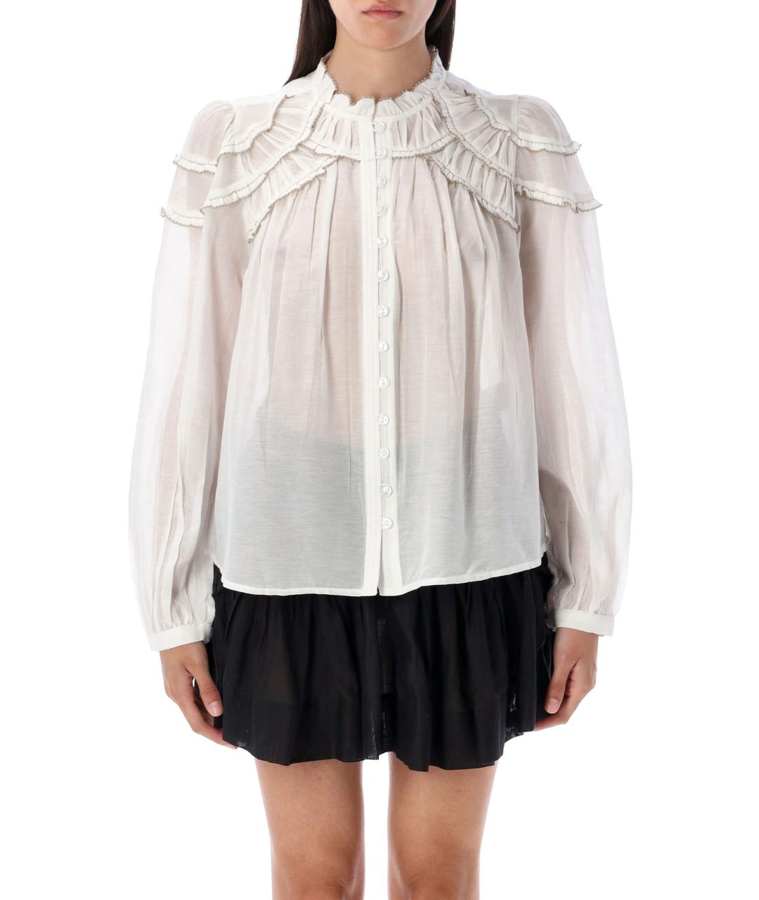 ISABEL MARANT ETOILE Белая хлопковая рубашка, фото 1