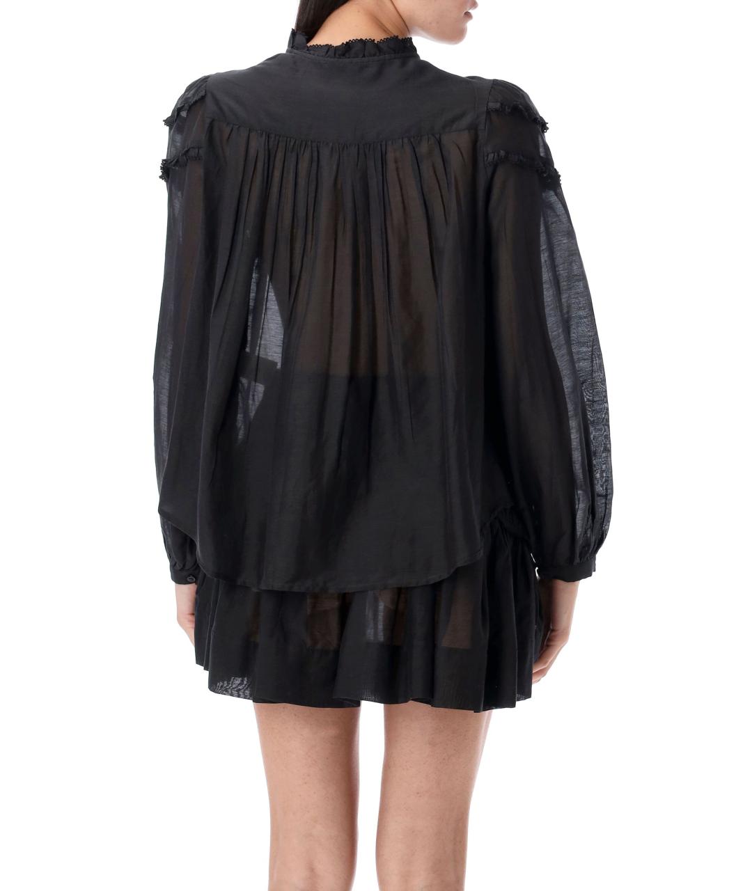 ISABEL MARANT ETOILE Черная хлопковая рубашка, фото 2