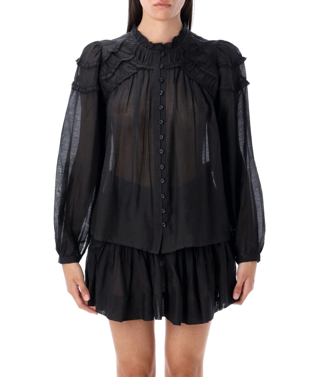 ISABEL MARANT ETOILE Черная хлопковая рубашка, фото 1