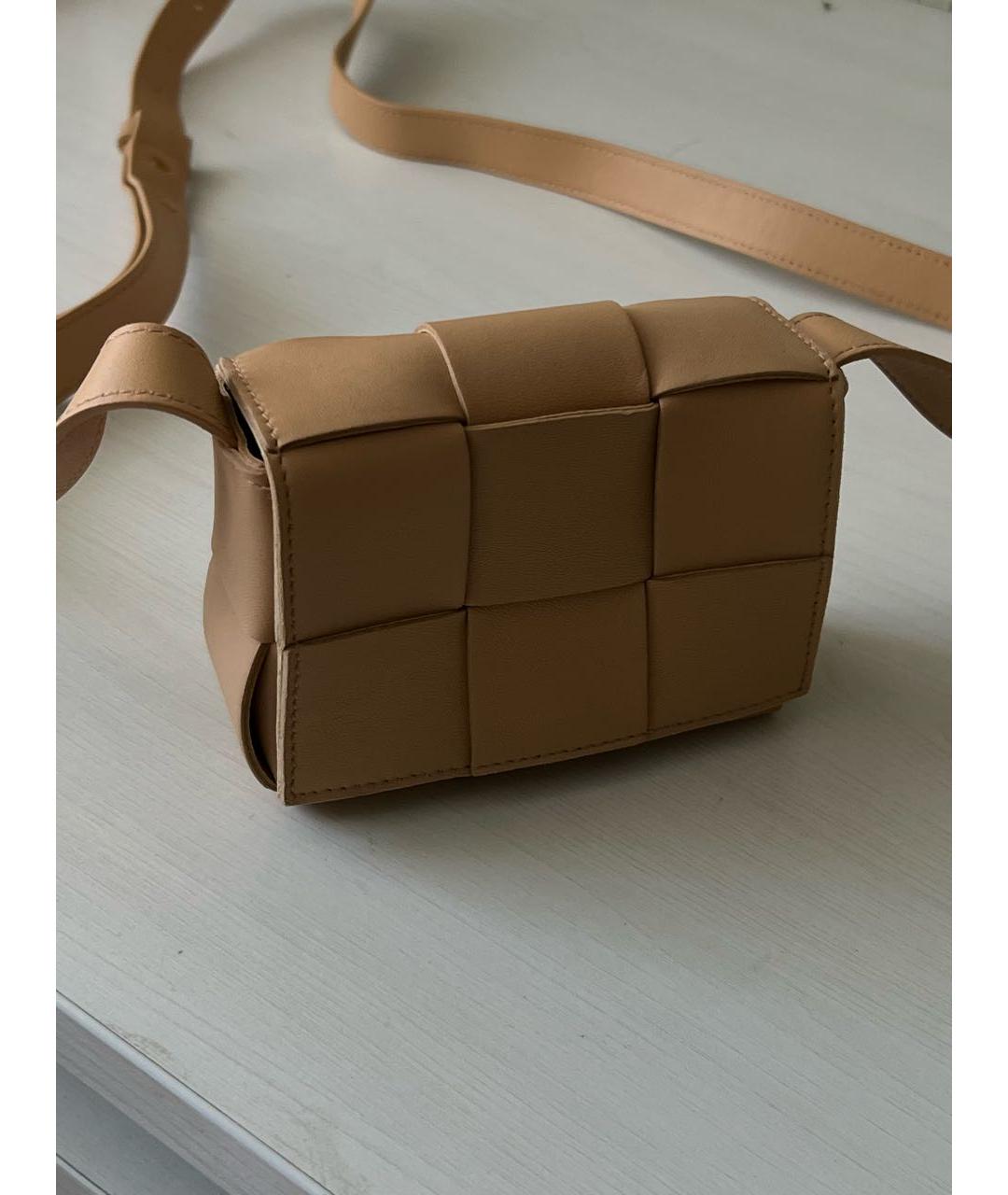 BOTTEGA VENETA Бежевая кожаная поясная сумка, фото 2