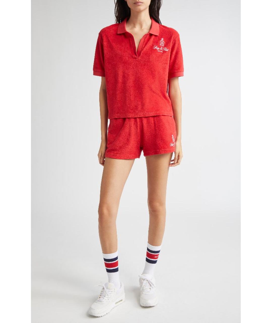 SPORTY AND RICH Красный хлопковый костюм с брюками, фото 5