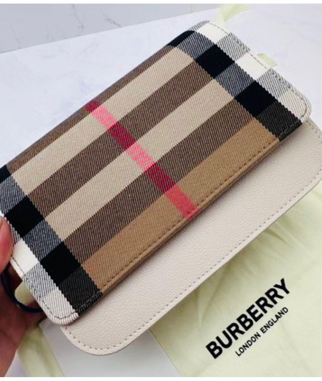 BURBERRY Бежевая кожаная сумка через плечо, фото 2