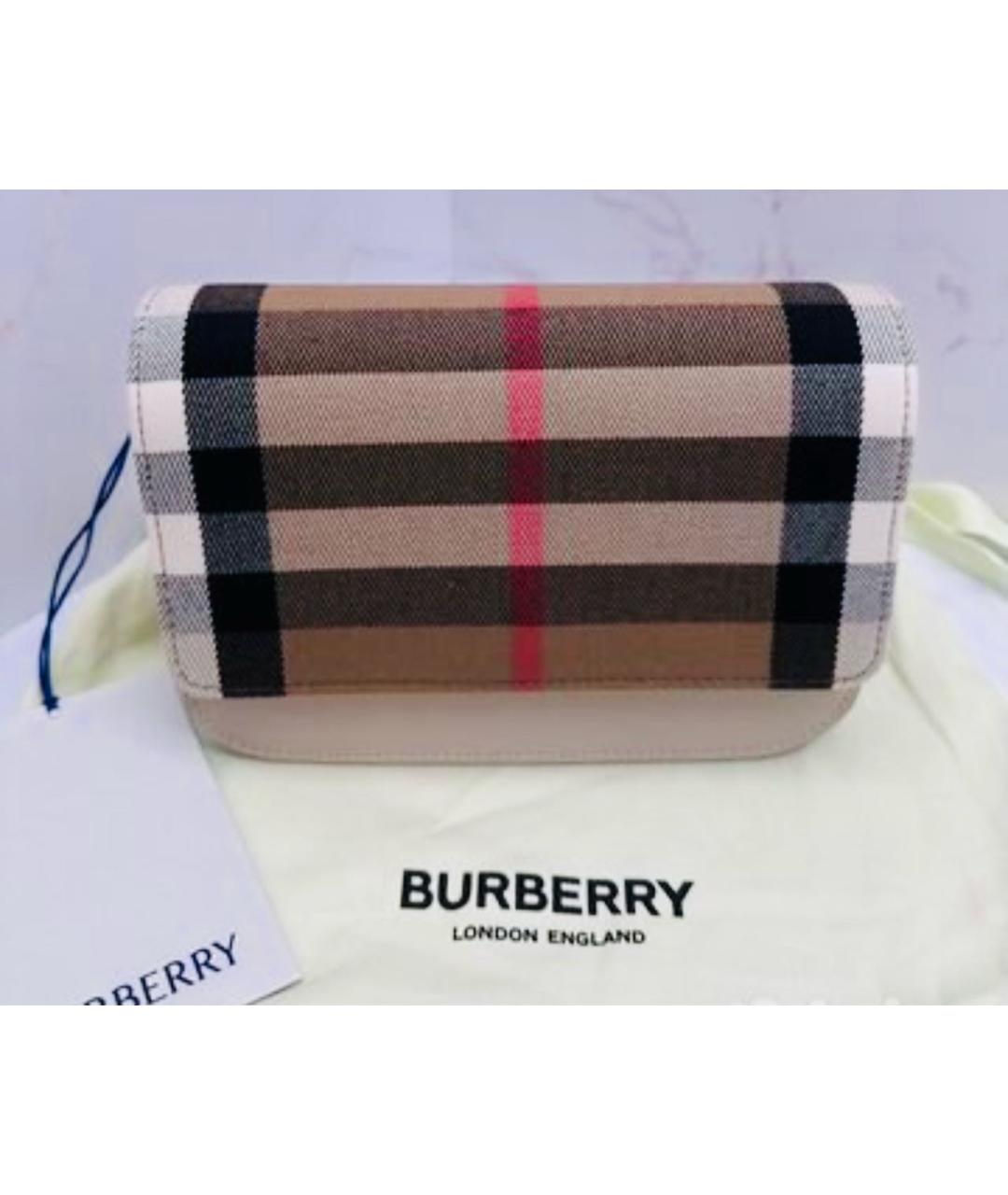 BURBERRY Бежевая кожаная сумка через плечо, фото 9