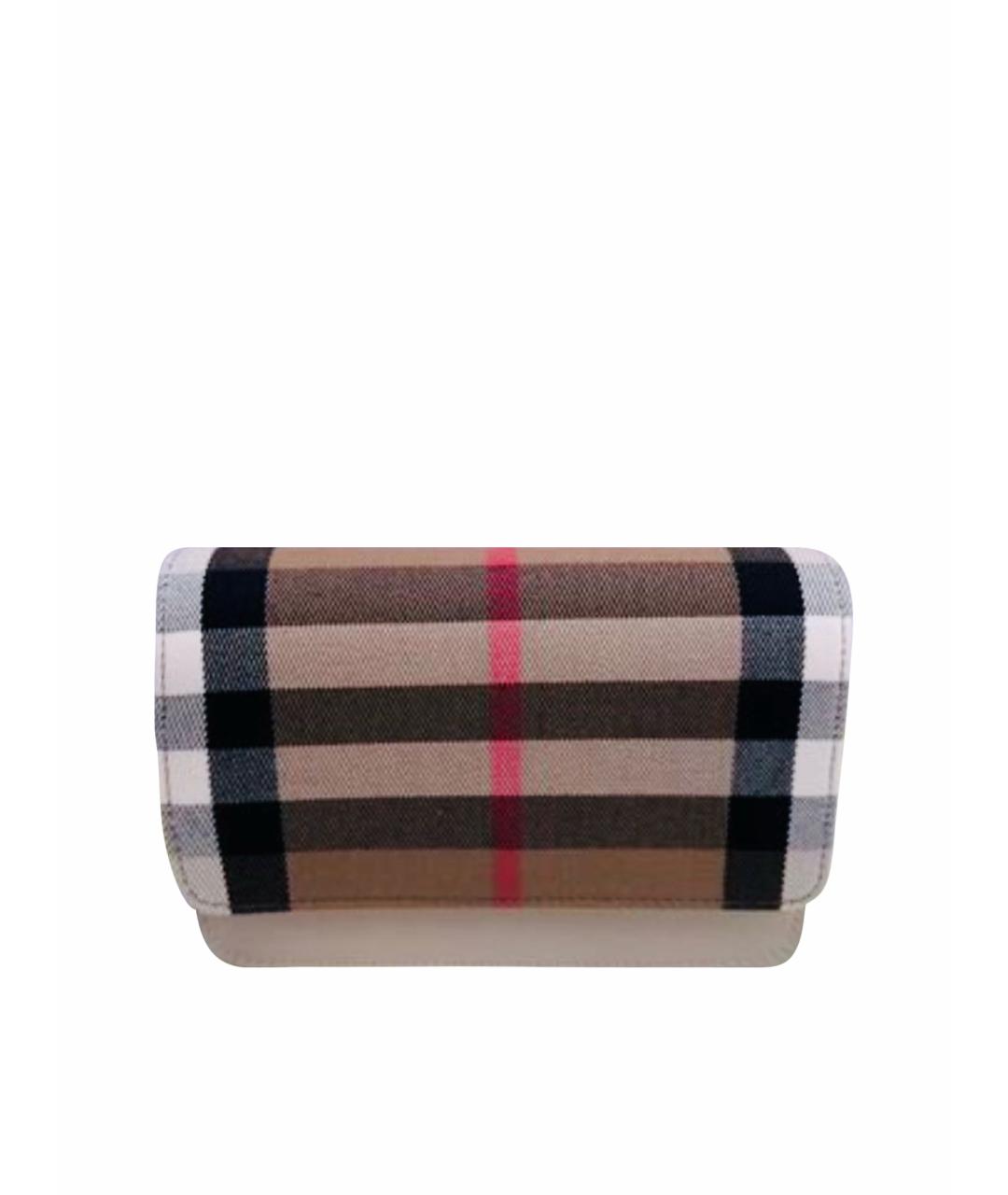BURBERRY Бежевая кожаная сумка через плечо, фото 1