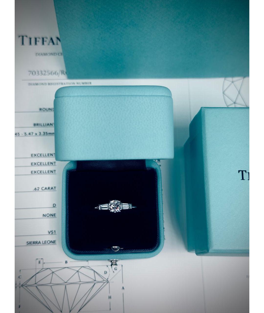 TIFFANY&CO Серебряное платиновое кольцо, фото 3
