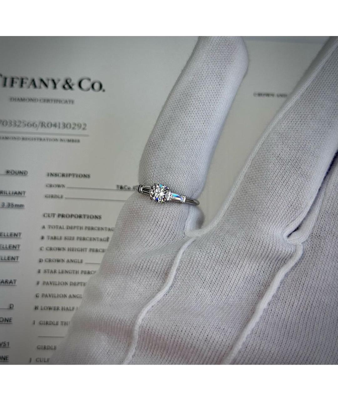 TIFFANY&CO Серебряное платиновое кольцо, фото 4