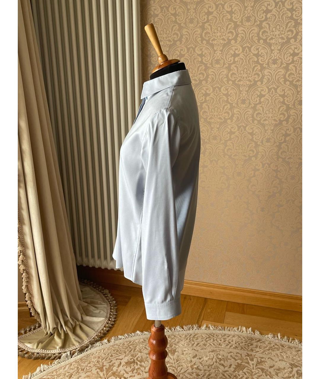 GUCCI Голубая шелковая рубашка, фото 4