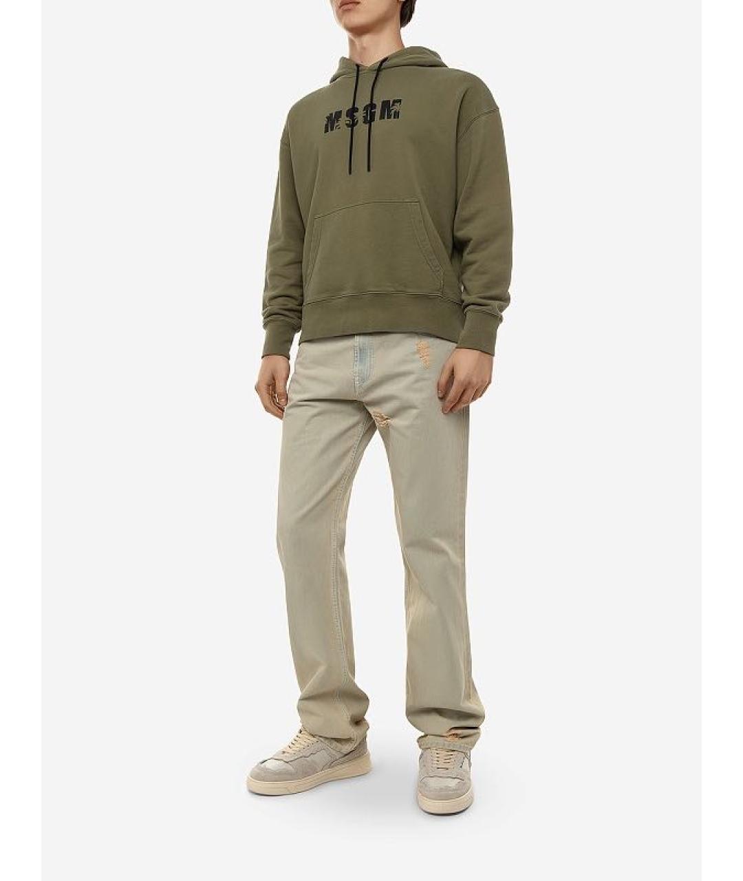 MSGM Голубые хлопковые прямые джинсы, фото 5