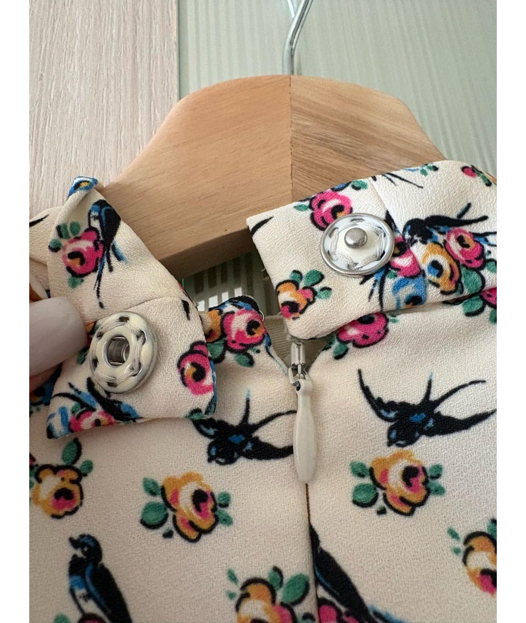 PRADA Мульти полиэстеровое повседневное платье, фото 7