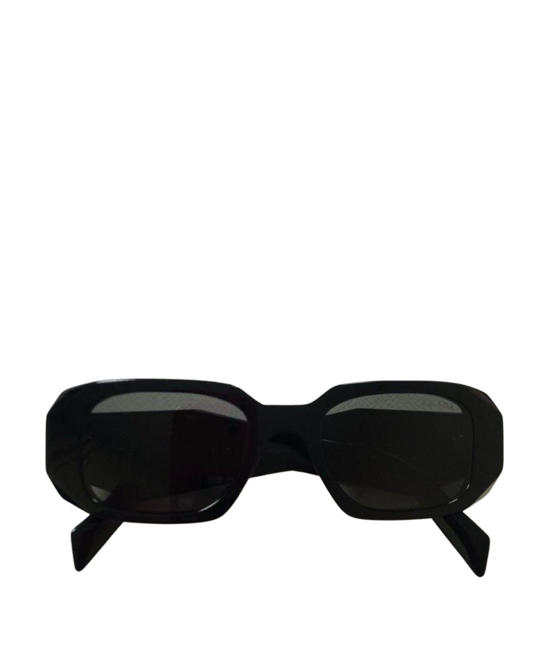 PRADA Черные пластиковые солнцезащитные очки, фото 1