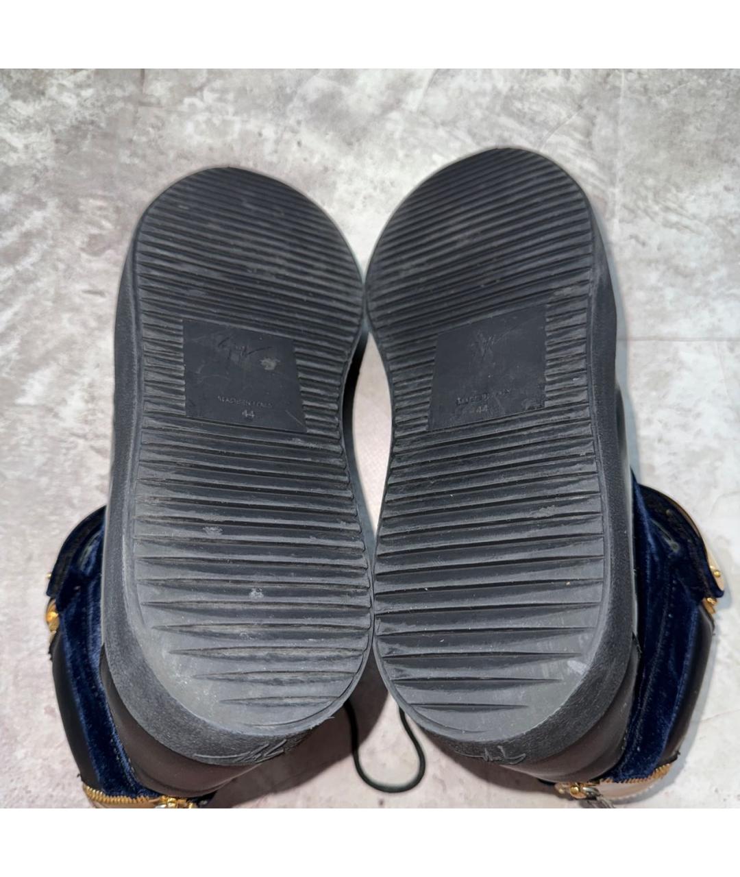 GIUSEPPE ZANOTTI DESIGN Черные высокие кроссовки / кеды из лакированной кожи, фото 6