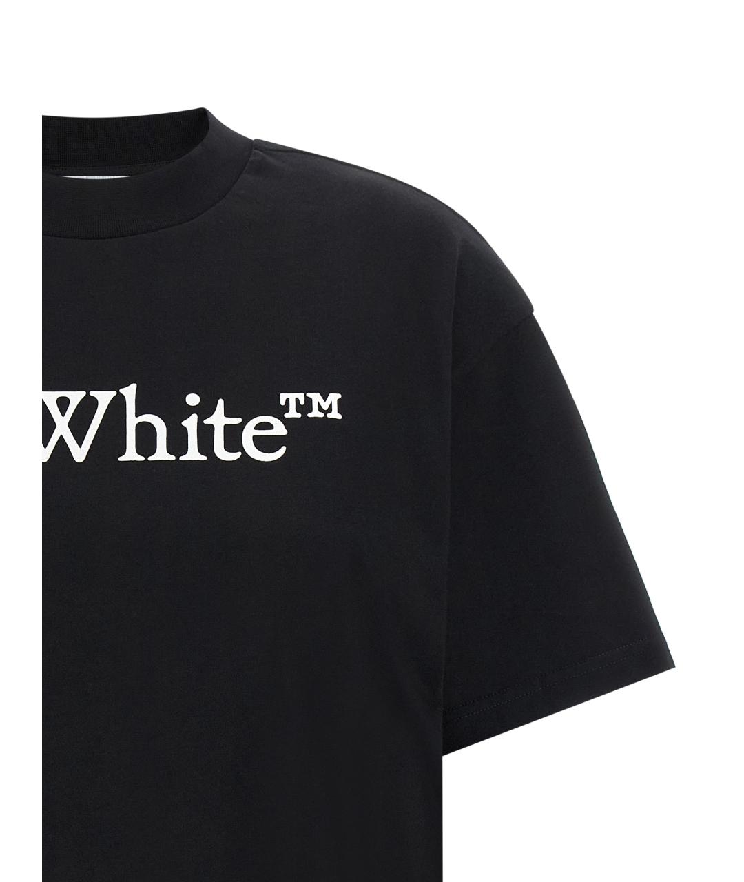 OFF-WHITE Черная хлопковая футболка, фото 3