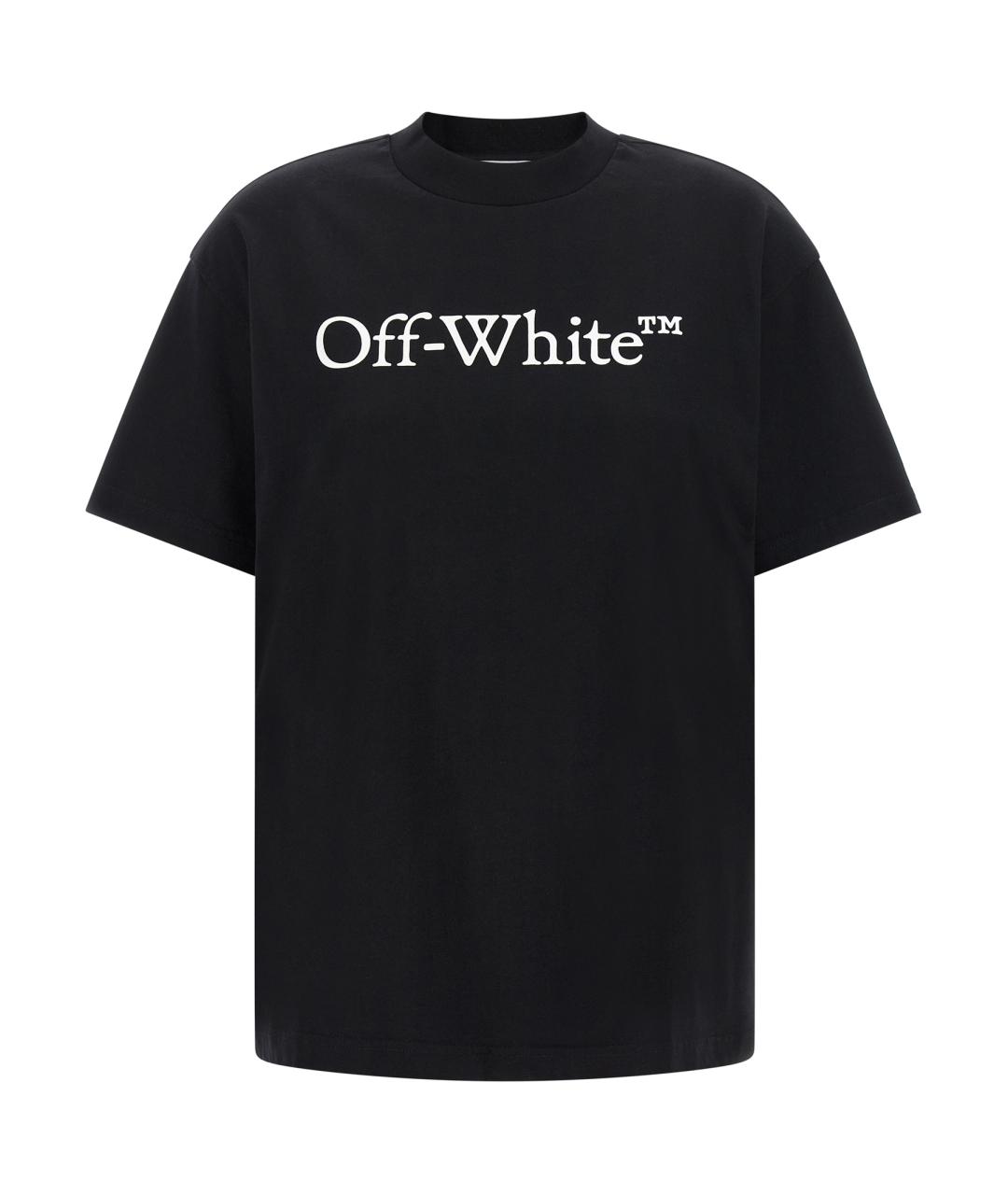 OFF-WHITE Черная хлопковая футболка, фото 1