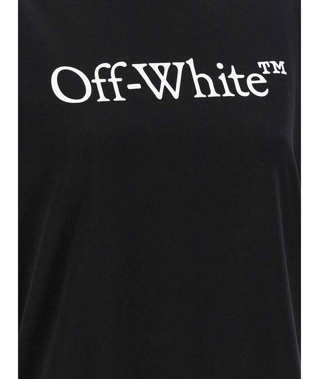 OFF-WHITE Черная хлопковая футболка, фото 4