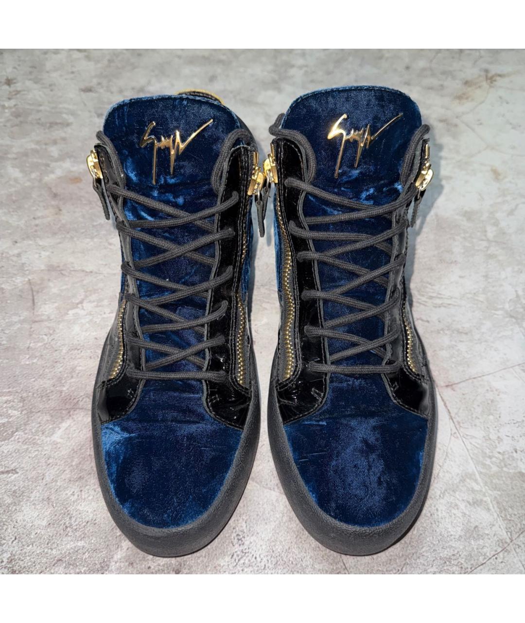 GIUSEPPE ZANOTTI DESIGN Черные высокие кроссовки / кеды из лакированной кожи, фото 3
