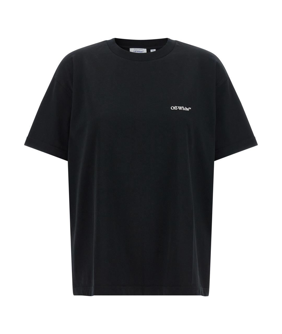 OFF-WHITE Черная хлопковая футболка, фото 1
