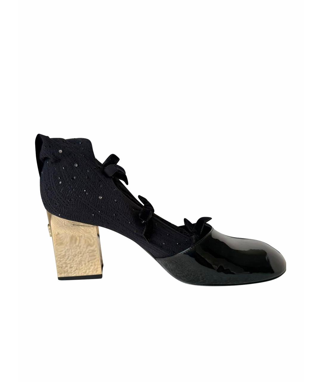 CHANEL Черные туфли из лакированной кожи, фото 1