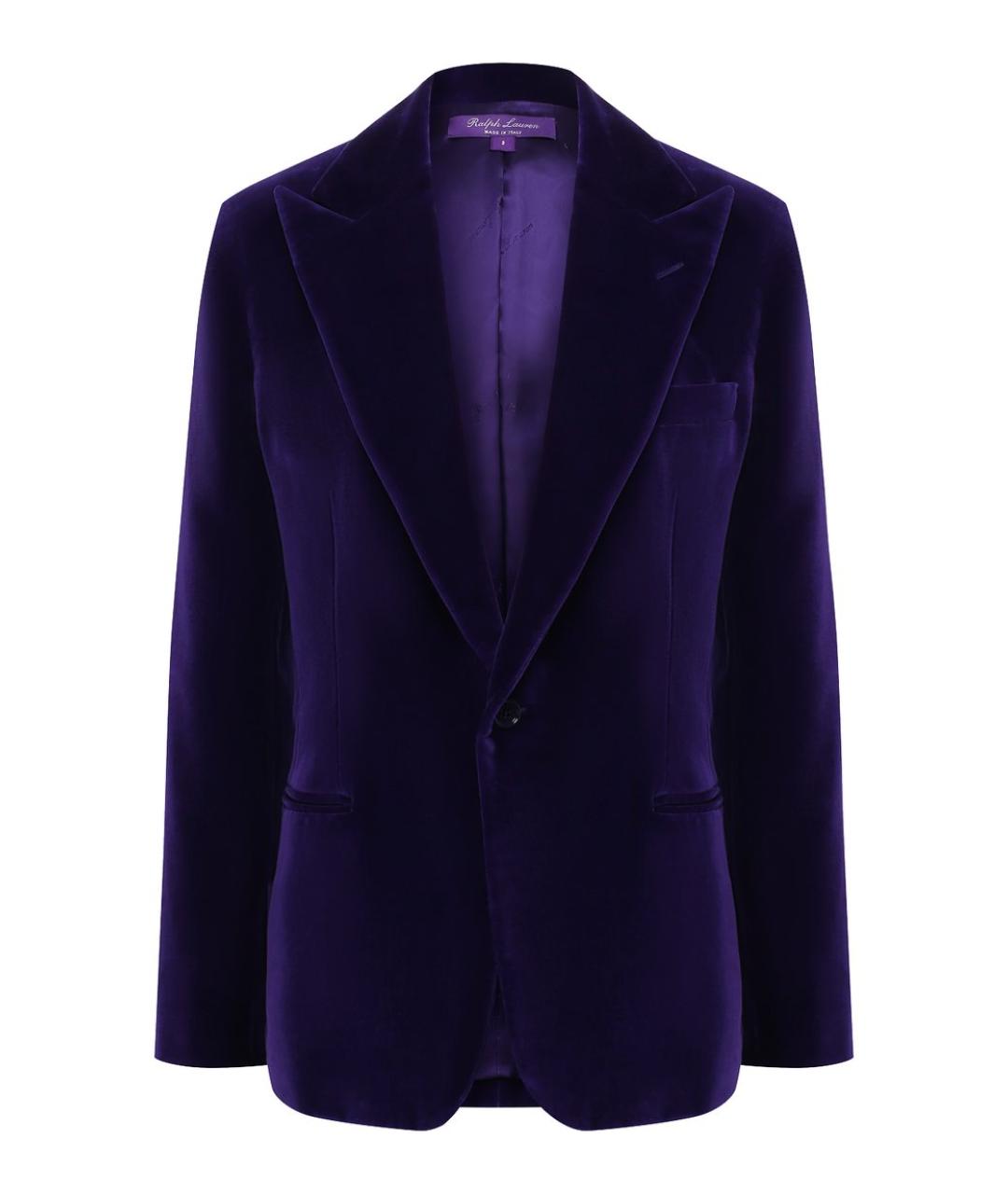 RALPH LAUREN Фиолетовый бархатный жакет/пиджак, фото 1
