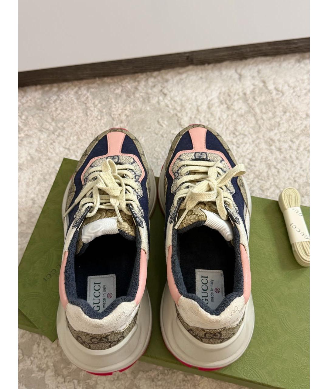 GUCCI Мульти текстильные кроссовки, фото 3