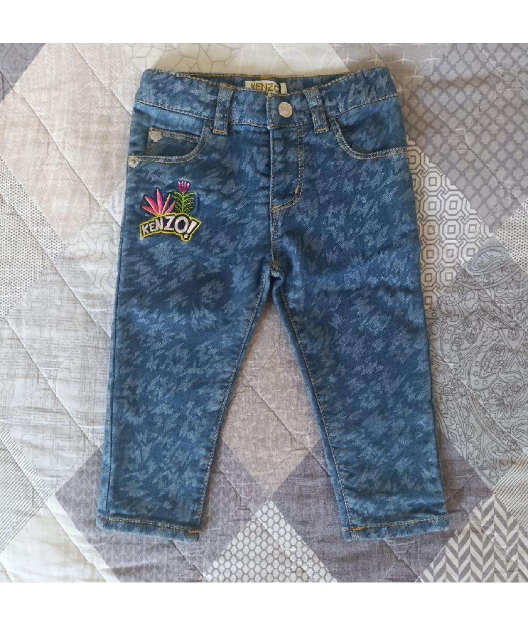 KENZO Синие хлопковые джинсы, фото 4