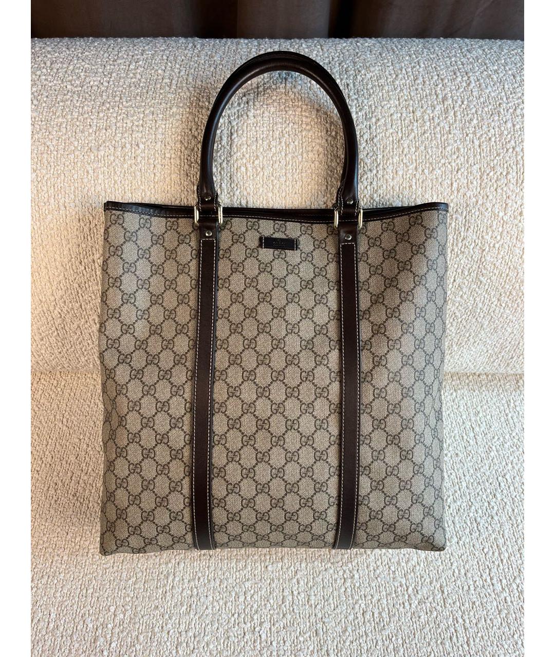 GUCCI Бежевая сумка тоут, фото 9