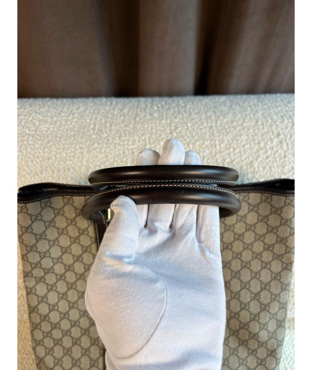 GUCCI Бежевая сумка тоут, фото 7